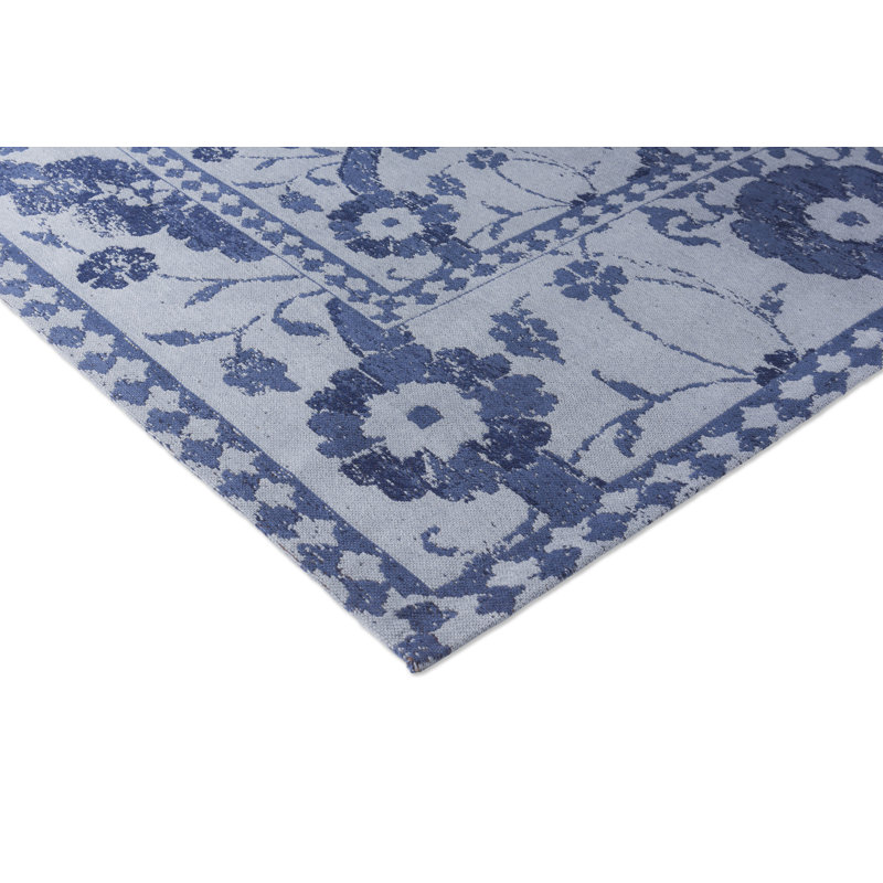 Laura Ashley Rectangle Oriental Flatweave Cotton/Chenille Area Rug in